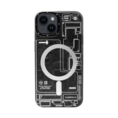 Olixar MagSafe Compatible Black Circuit Board Case - For iPhone 14