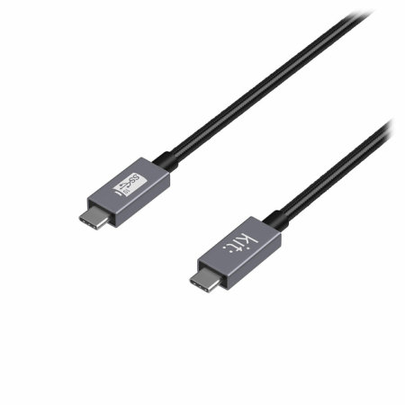 Kit Braided Black USB-C to USB-C Charging Cable 1m - For MacBook Pro 16" 2022