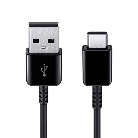 Fast Charging Black USB-C Cable - For Samsung Galaxy S8 Plus