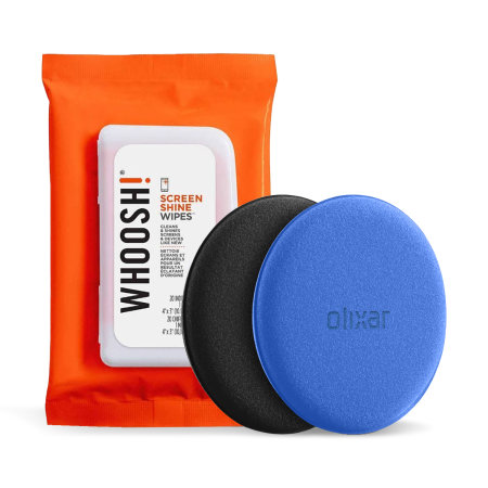 Cleaning Bundle: Whoosh! Screen Anti-Microbial Screen Wipes & Olixar 2 Pack Cleaning Pads