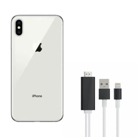 Aquarius 1080p PD HDMI Adapter with USB-A and Lightning Cables - For iPhone XS Max