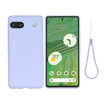 Olixar Soft Silicone Purple Case with Lanyard - For Google Pixel