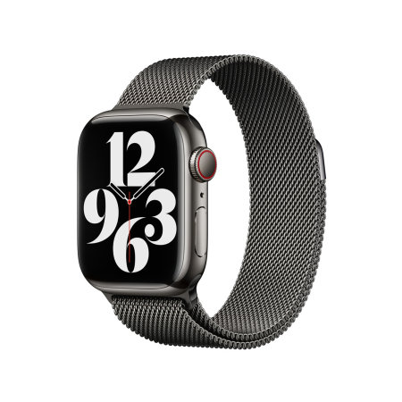 Official Apple Graphite Milanese Loop - For Apple Watch Series 7 45mm