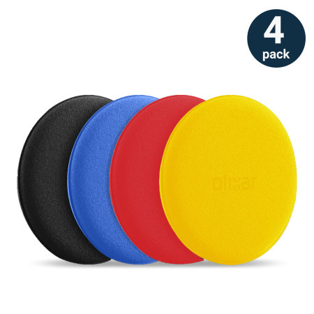 Olixar Yellow, Red, Black and Blue Microfibre Soft Cleaning Pads - 4 Pack