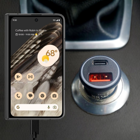 Olixar 38W Dual Car Charger & USB-C Cable - For Google Pixel Fold