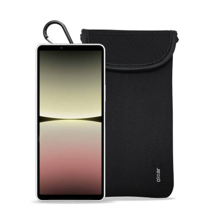Olixar Black Neoprene Pouch with Card Slot - For Sony Xperia 10 V