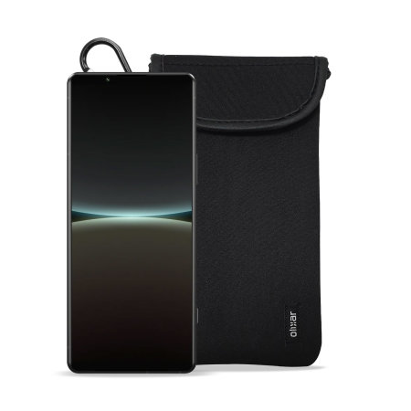 Olixar Black Neoprene Pouch with Card Slot - For Sony Xperia 5 V