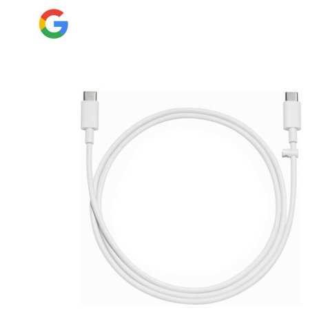 Official Google White USB-C to USB-C Charge and Sync 1m Cable - For Google Pixel 4a