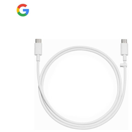 Official Google White USB-C to USB-C Charge and Sync 1m Cable - For Google Pixel 7