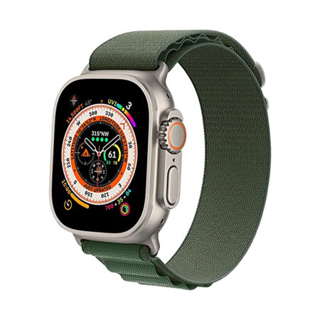 For - Alpine 49mm Apple Ultra Loop Green Olixar Watch