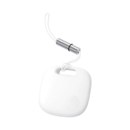 Baseus White T2 Pro Wireless Android & Apple GPS Tracker with Lanyard