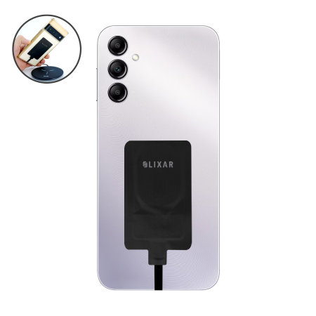 Olixar Black Ultra-Thin USB-C 10W Wireless Charger Adapter - For Samsung Galaxy A14