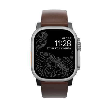 Nomad Brown Modern Leather Strap - For Apple Watch Ultra 2