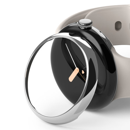 Ringke Stainless Steel Glossy Silver Bezel Protector - For Google Pixel Watch 2