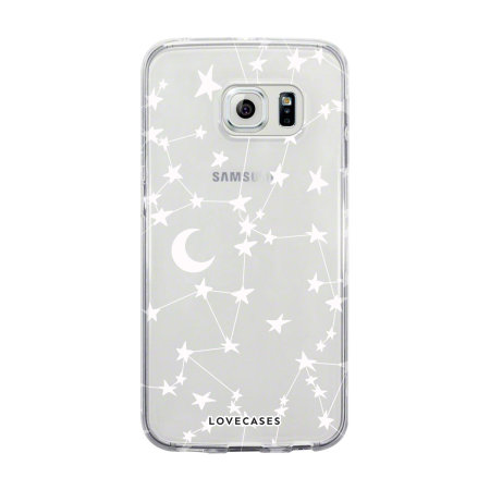 LoveCases White Stars & Moons Gel Case - For Samsung Galaxy S7