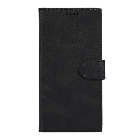 Olixar Black Vegan Leather Wallet Stand Case - For Samsung Galaxy S24 Ultra