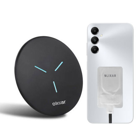 Olixar 15W Wireless Charger Pad & USB-C Wireless Charger Adapter - For Samsung Galaxy A05s