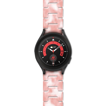 LoveCases Pink Resin Links Band - For Samsung Galaxy Watch 5 Pro