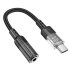 Hoco Black USB-C to 3.5mm Audio Jack Adapter 1