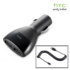 Chargeur Voiture HTC CC C300 Dual USB avec Cable MicroUSB 1
