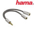Hama AluLine Compact 3.5mm Audio Jack Splitter Cable 1