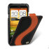 Funda HTC One X Melko Leather Flip Case - Naranja / Negra 1