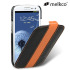 Melkco Leather Flip Case for Samsung Galaxy S3 - Orange / Black 1