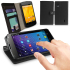 Housse Google Nexus 4 Portefeuille Style cuir - Noire 1