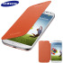 Official Samsung Galaxy S4 Flip Case Cover - Orange 1