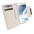 Leather Style Wallet Case for Samsung Galaxy Note 2 - White 1