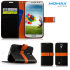 Momax Flip Diary Case voor de Samsung Galaxy S4 - Zwart / Oranje 1