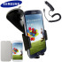 Pack Flip Cover, support voiture et chargeur Samsung Galaxy S4 - Blanc 1