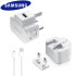 Official Samsung Galaxy UK Mains Charger & USB Cable - 2 Amp - White 1