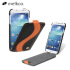 Melkco Leather Flip Case For Samsung Galaxy S4 - Black/Orange 1