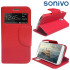 Sonivo Sneak Peak flip Case Galaxy S4 Tasche in Rot 1
