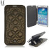 Uunique Quilted Leather Folio Case for Samsung Galaxy S4 - Bronze 1