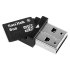 USB Nano Micro SD(HC) Card Reader - Black 1