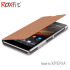 Roxfit Book Flip Case for Sony Xperia Z1 - Desert Tan 1