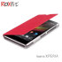 Funda Sony Xperia Z1 estilo libro con ranura para tarjetas - Roja 1