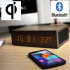 Olixar Qi-Tone Alarm Clock Bluetooth Qi Charging Speaker - Dark Wood 1