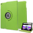 Rotating Leather Style Stand Case for iPad Air - Green 1