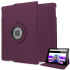 Rotating Leather Style Stand Case for iPad Air - Purple 1