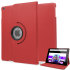 Rotating Leather Style Stand Case for iPad Air - Red 1
