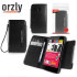 Orzly Leather Style Wallet Case for Moto G - Black 1
