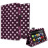 Stand and Type Case for Kindle Fire HD 2013 - Purple Polka 1