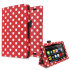 Stand and Type Case Kindle Fire HD 2013 Tasche Red Polka 1
