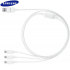 Câble de charge Samsung Galaxy S5 Multi-connecteurs Officiel - Blanc 1