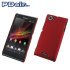 PDair Rubberised Hard Cover for Sony Xperia L - Red 1