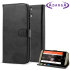 Adarga Leather Style Wallet Case for HTC One M8 W/ Clasp - Black 1