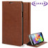 Adarga Leather-Style Wallet Case for Samsung Galaxy S5 - Brown 1